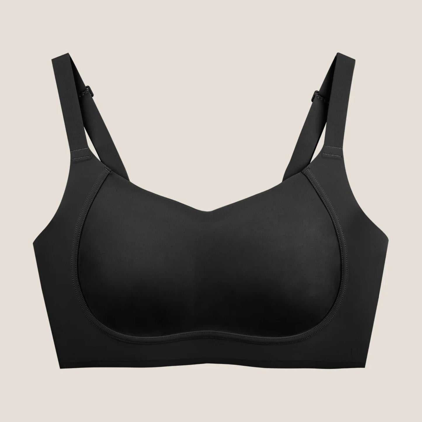 Side Support Back-Hook Bra in Black by UBRAS