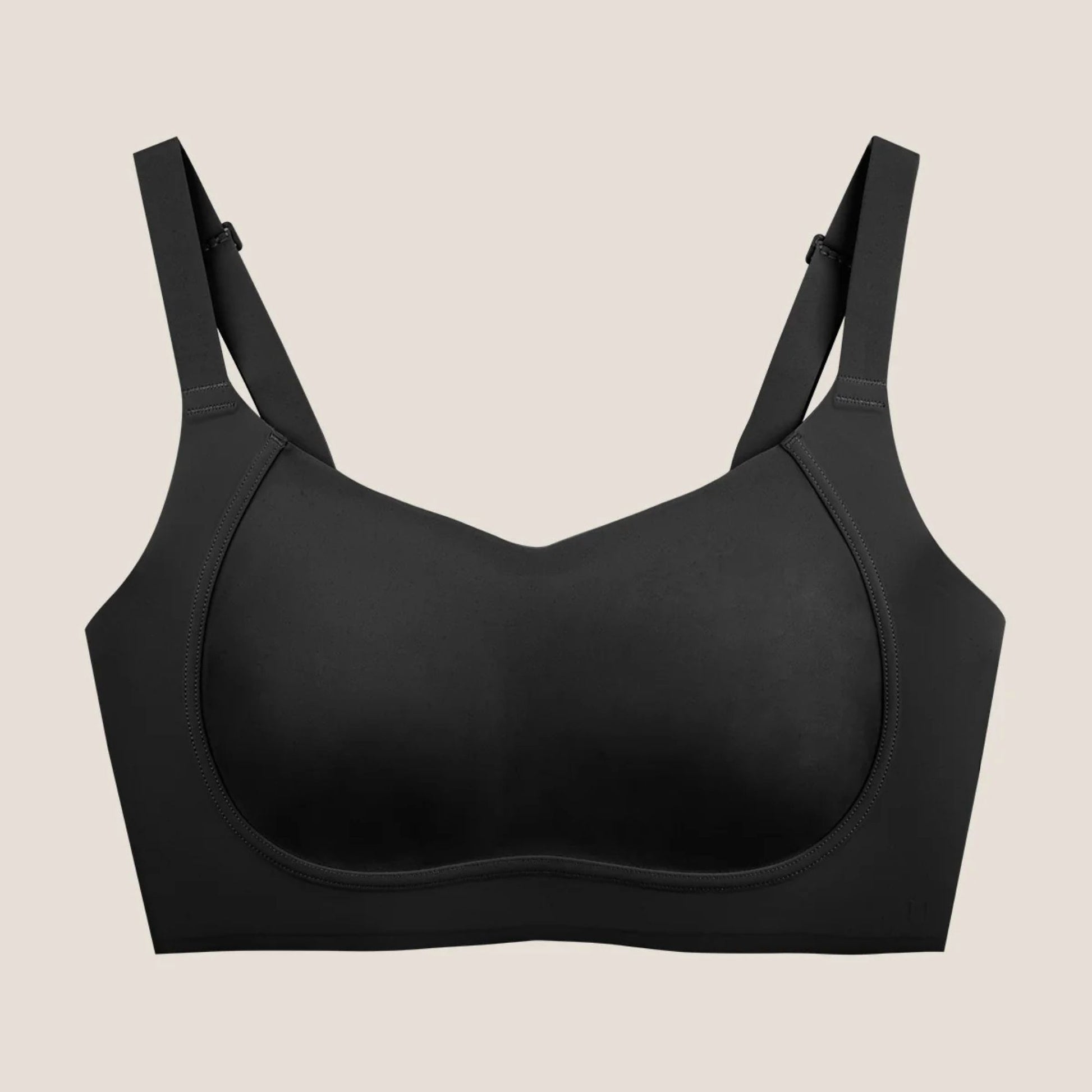 Side Support Back-Hook Bra in Black by UBRAS